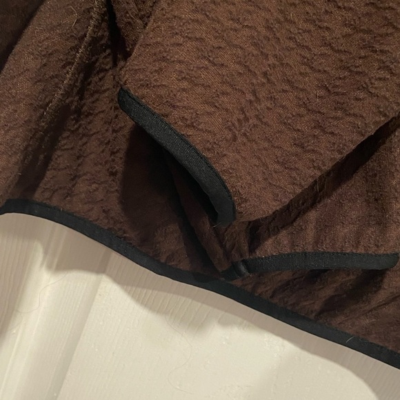 Wooly Bully Wear Size L Brown Waffle Fleece Quarter Zip Mock Neck Pullover Top - Picture 2 of 9